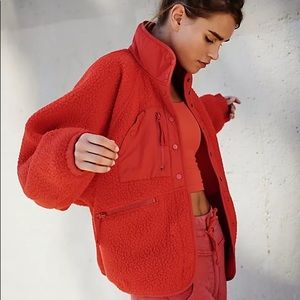Free People Hit The Slopes Jacket - Cherry Bomb